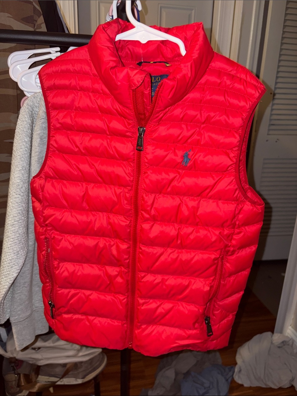 Ralph Lauren Bright Red Quilted Puffer Vest